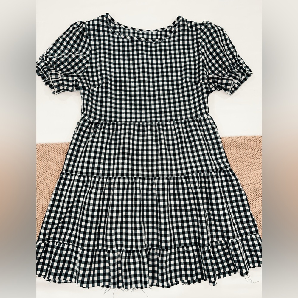 Black and white gingham dress